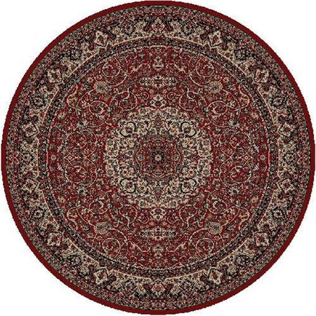 CONCORD GLOBAL 7 ft. 10 in. Persian Classics Isfahan - Round, Red 20309